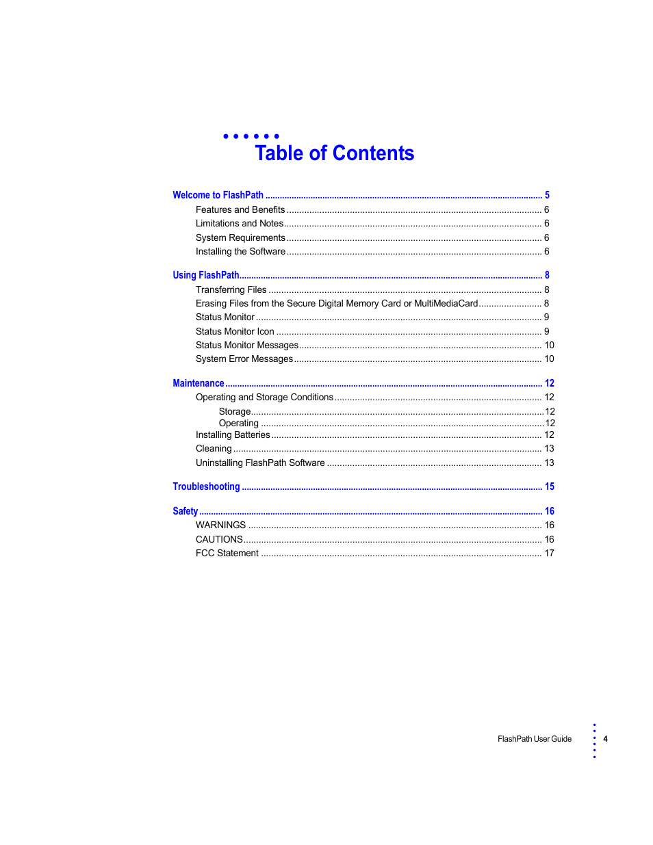 SmartDisk FlashPath Secure Digital Memory Card User Manual | Page 4 / 17