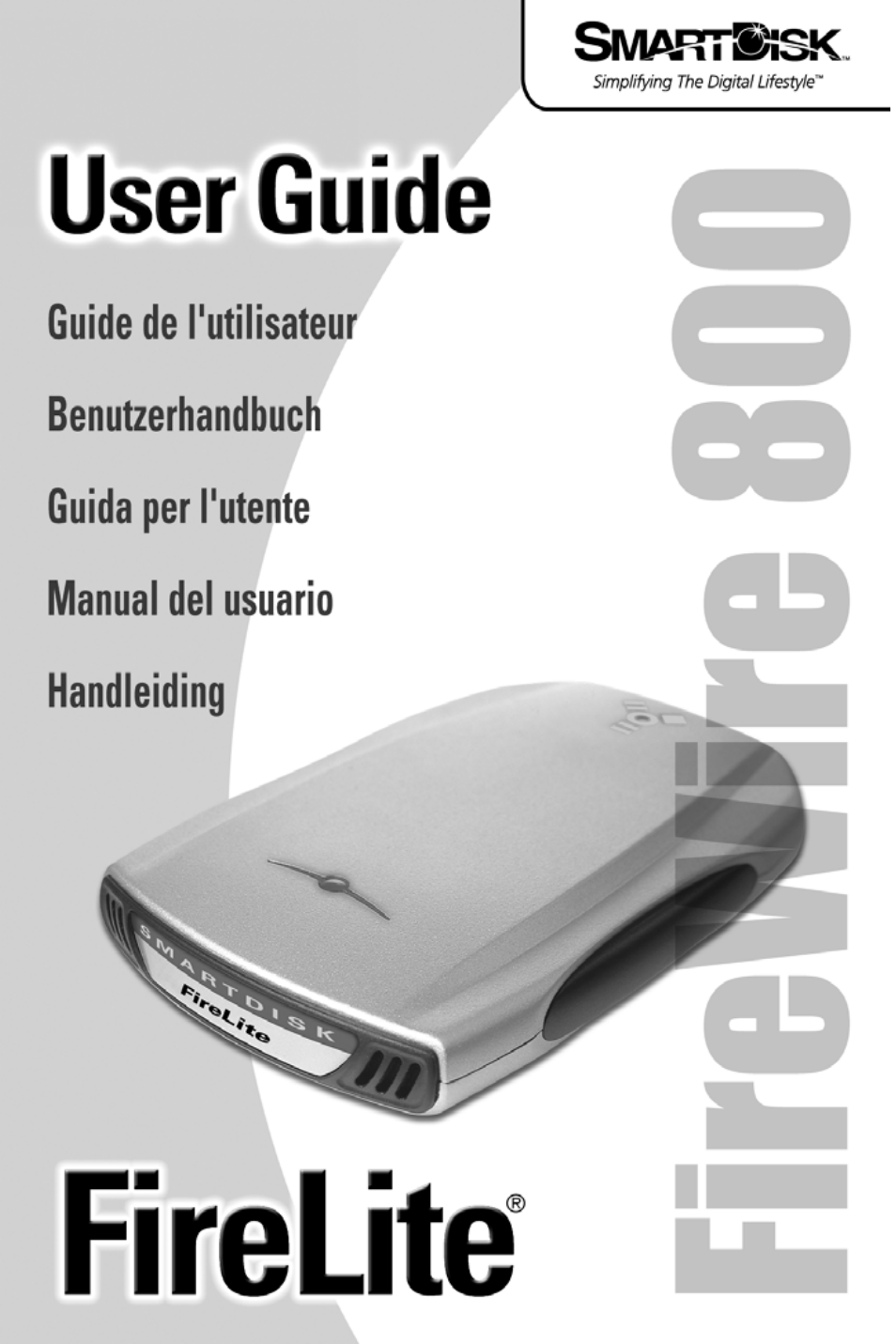 SmartDisk FireLite FireWire 800 User Manual | 92 pages