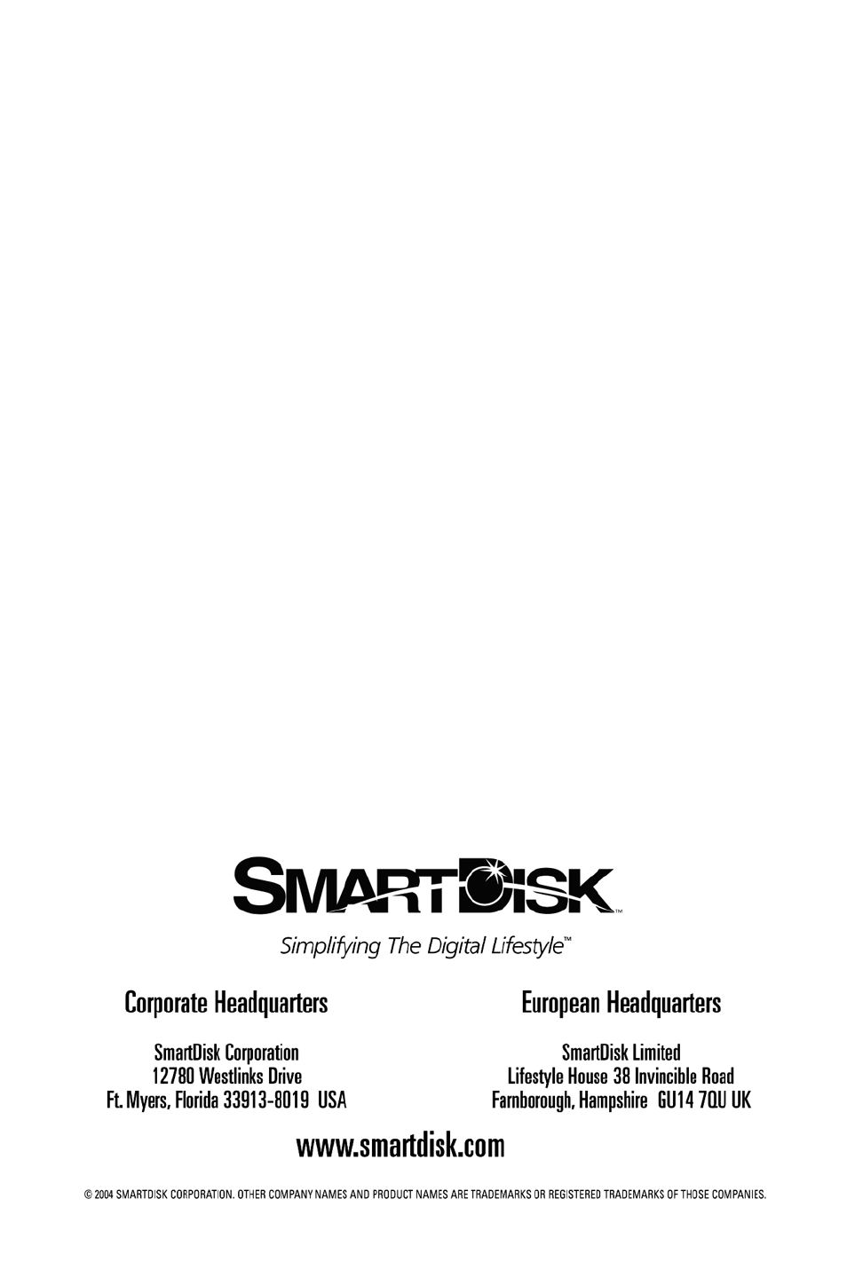 SmartDisk FireLite FireWire 800 User Manual | Page 92 / 92