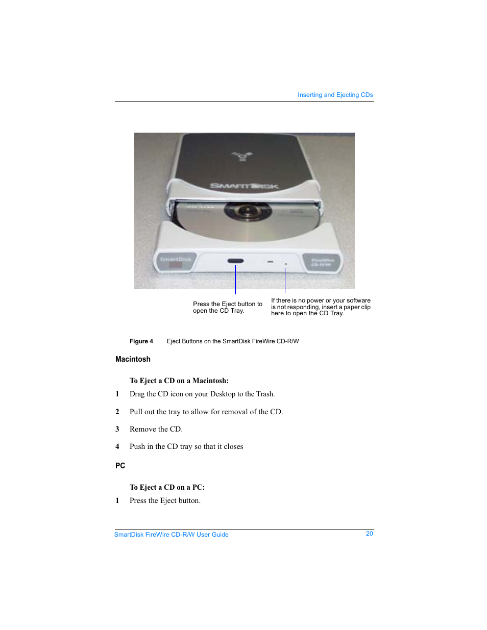 SmartDisk Firewire CD-R/W User Manual | Page 20 / 29
