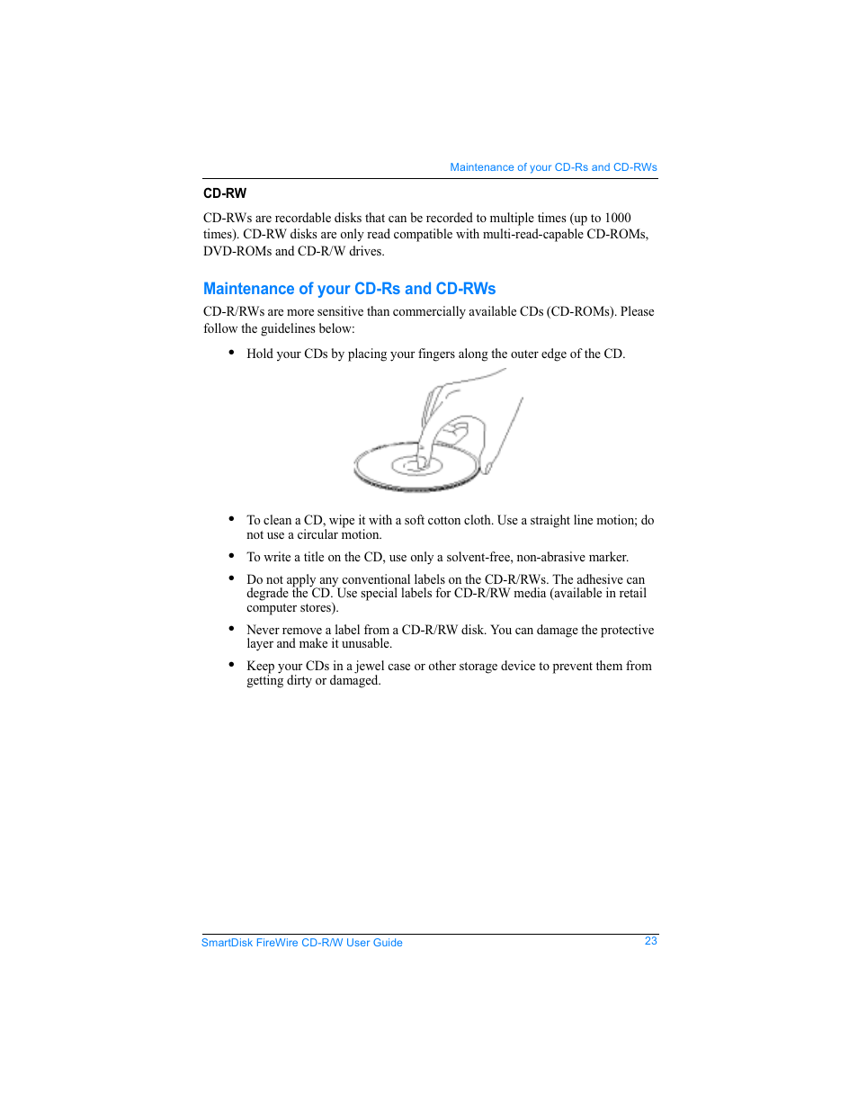 SmartDisk Firewire CD-R/W User Manual | Page 23 / 29