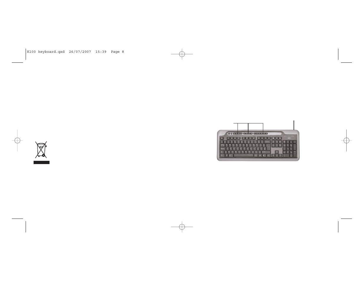 Saitek USB HUB KEYBOARD K100 User Manual | Page 5 / 13