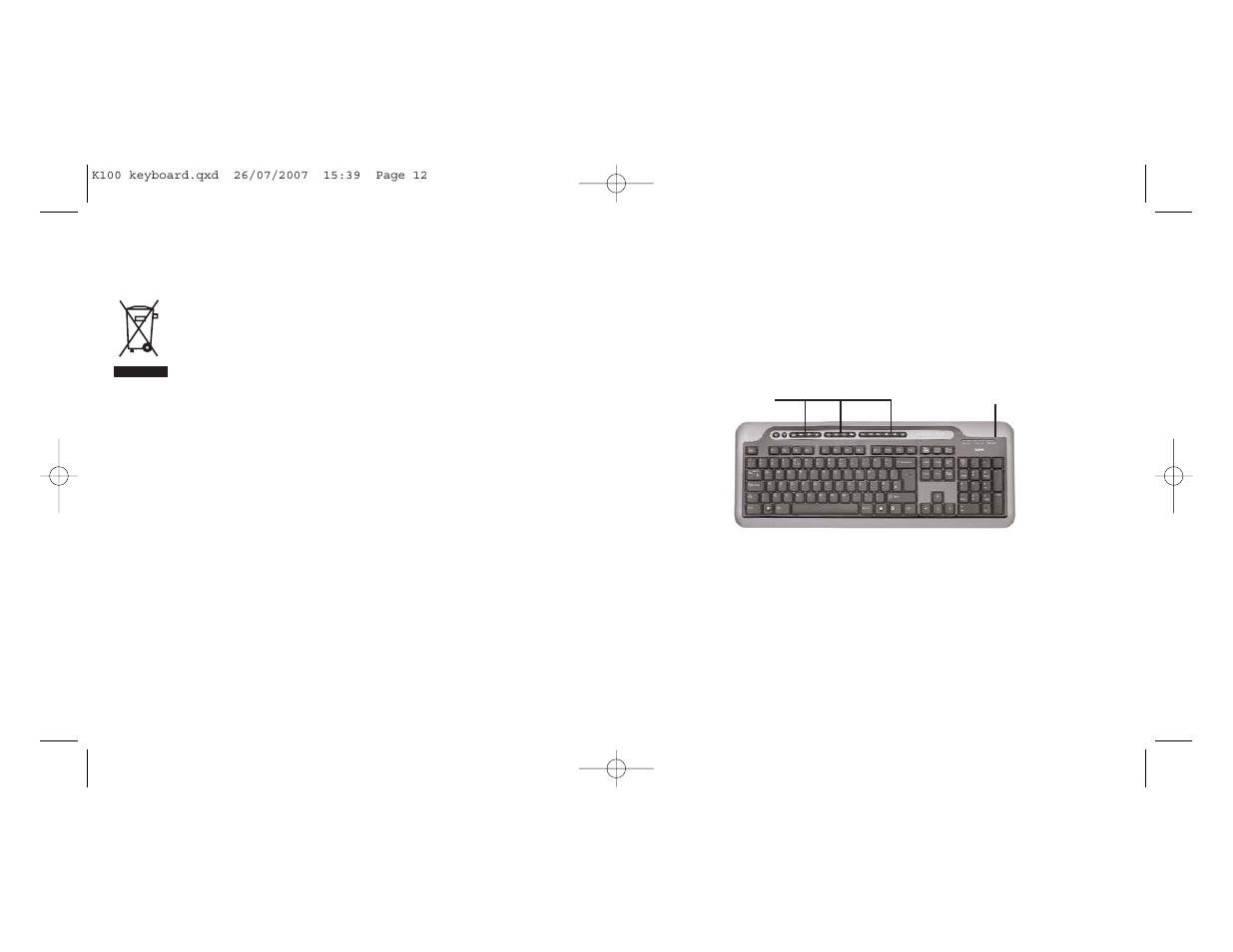 Saitek USB HUB KEYBOARD K100 User Manual | Page 7 / 13