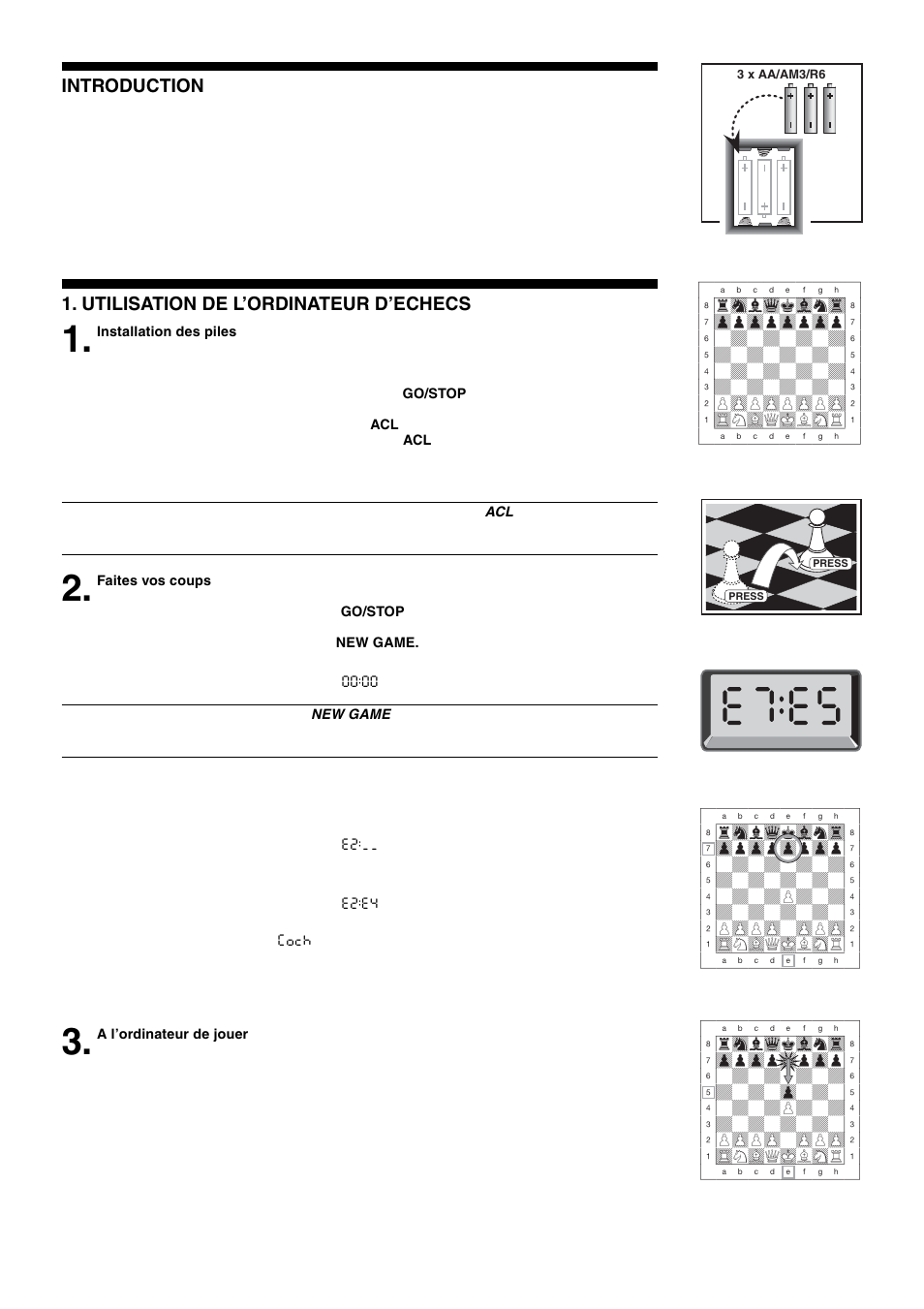 Introduction, Utilisation de l’ordinateur d’echecs | Saitek Mephisto Talking Chess Trainer User Manual | Page 22 / 30