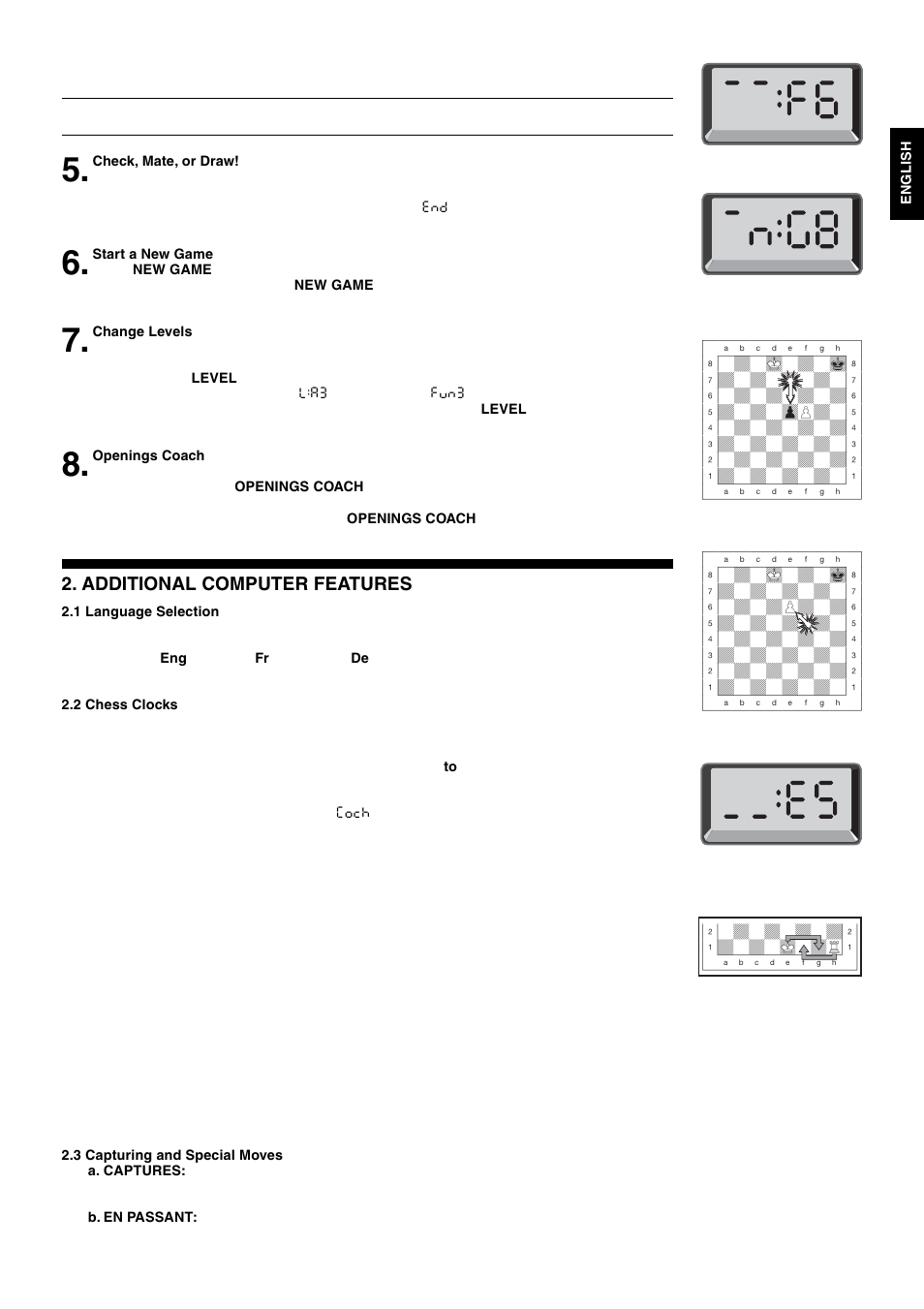 Additional computer features | Saitek Mephisto Talking Chess Trainer User Manual | Page 5 / 30