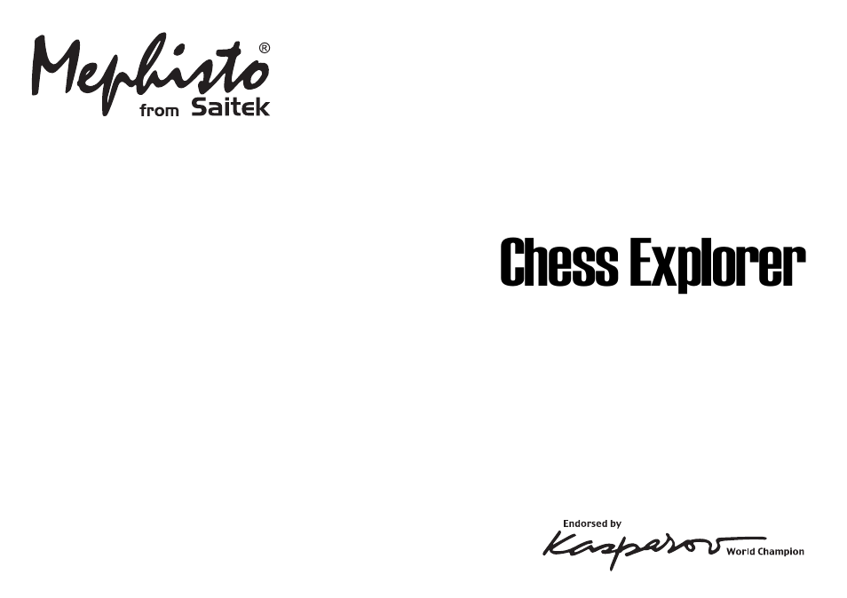 Saitek Chess Explorer User Manual | 119 pages