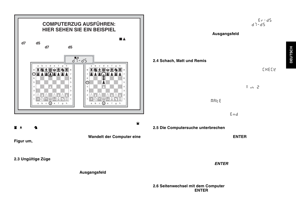 Computerzug ausführen: hier sehen sie ein beispiel | Saitek Chess Explorer User Manual | Page 25 / 119