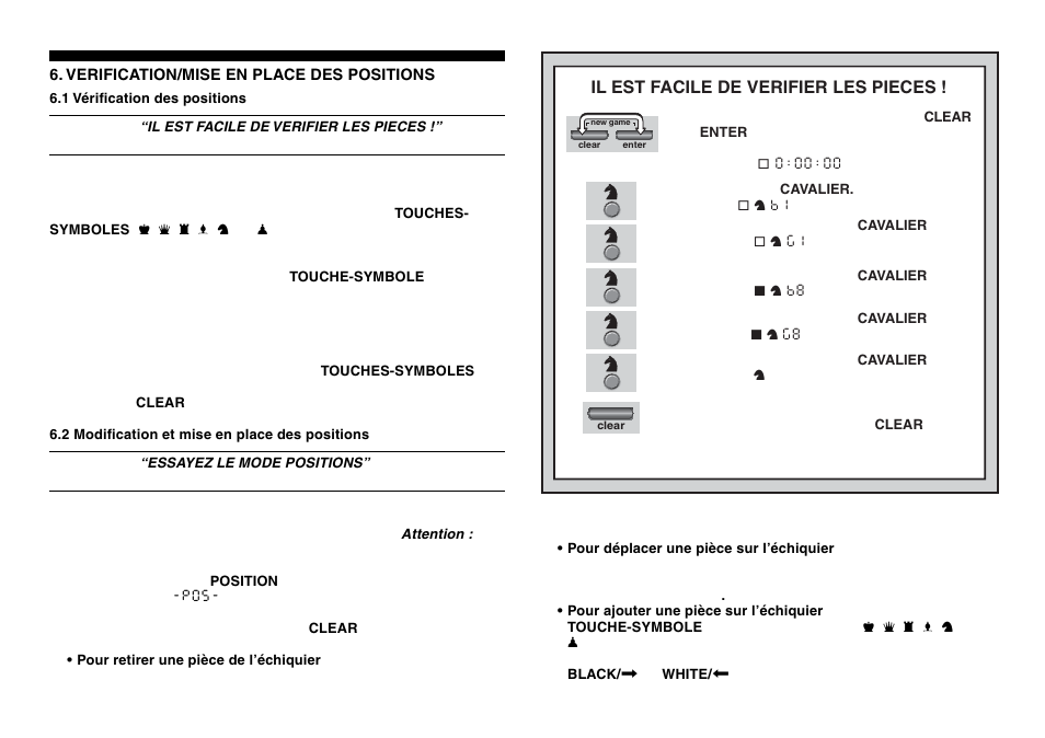 Il est facile de verifier les pieces | Saitek Chess Explorer User Manual | Page 56 / 119