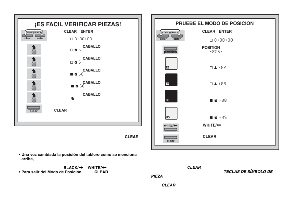 Es facil verificar piezas, Pruebe el modo de posicion | Saitek Chess Explorer User Manual | Page 96 / 119