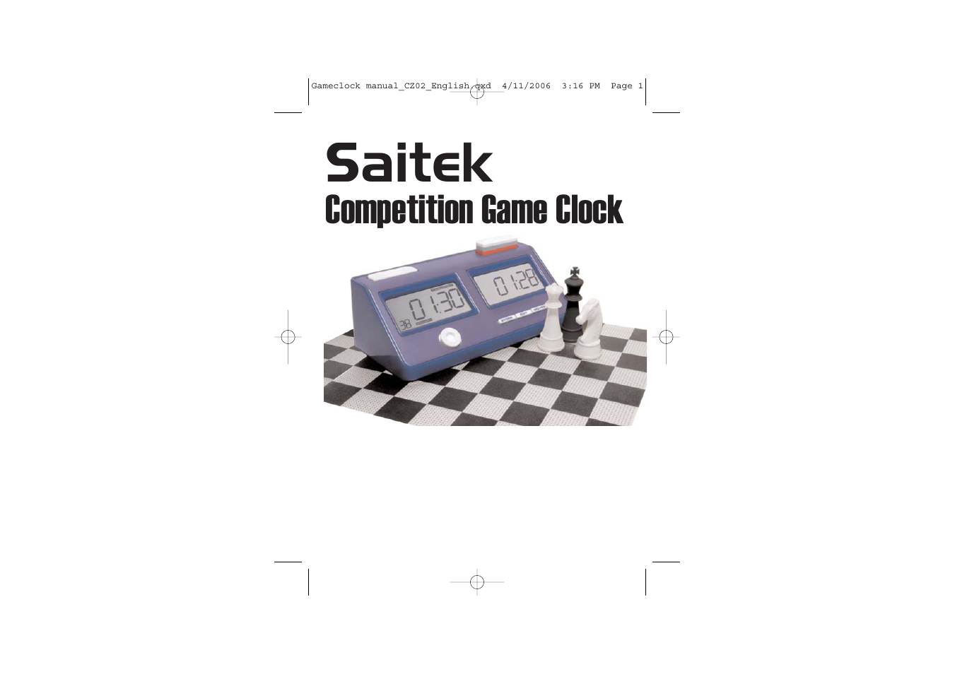 Saitek Game Clock User Manual | 12 pages