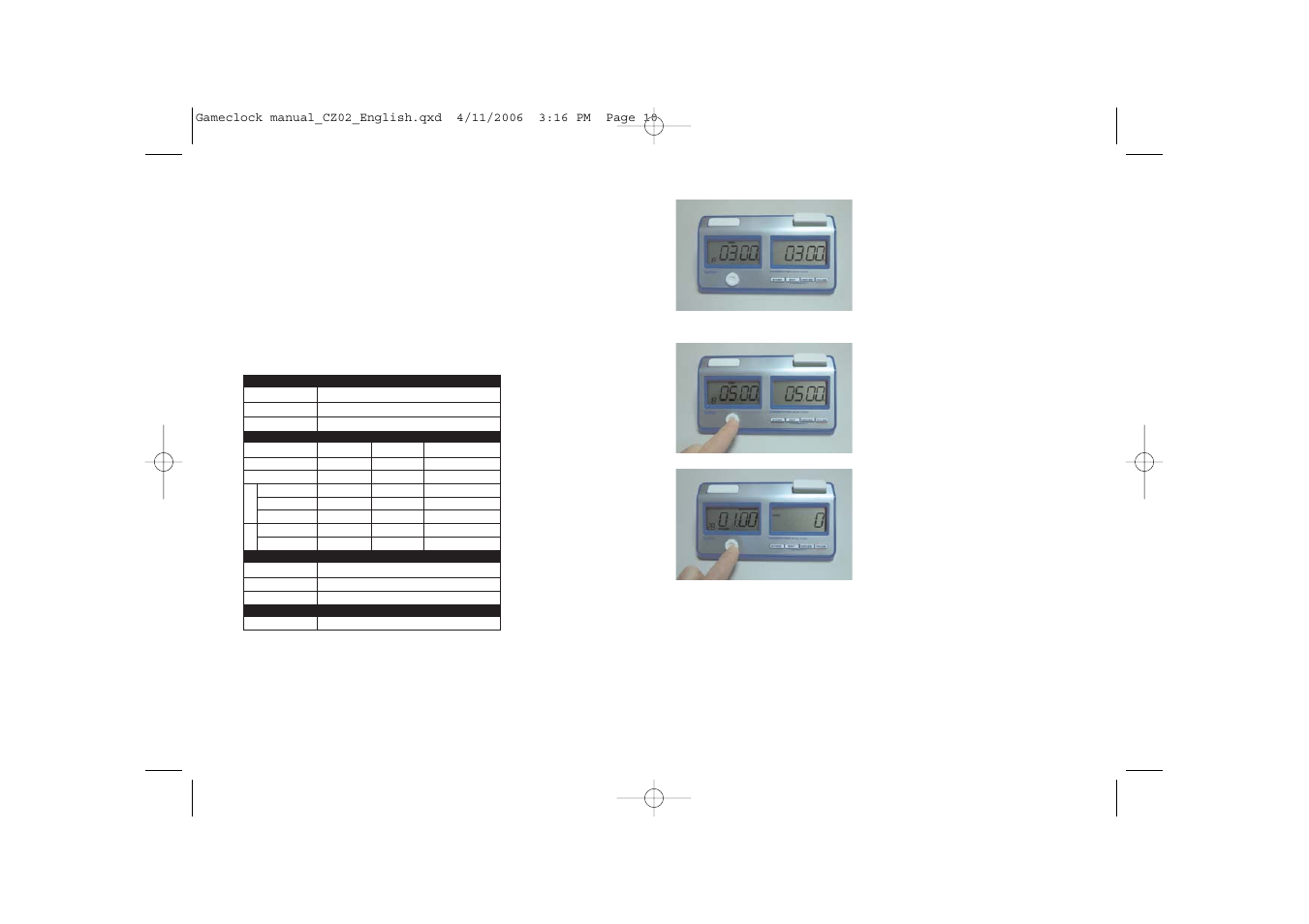 Saitek Game Clock User Manual | Page 6 / 12