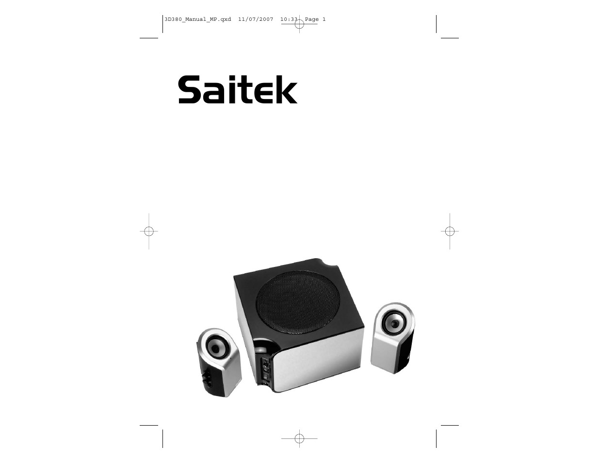 Saitek 3D 380 User Manual | 11 pages