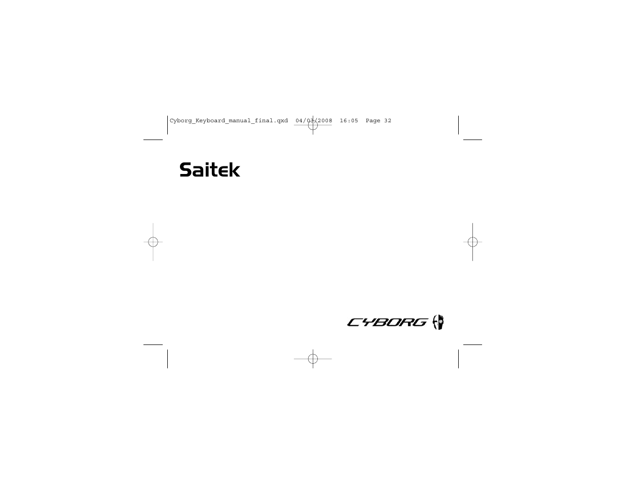 Saitek, Cyborg keyboard | Saitek Cyborg Keyboard User Manual | Page 17 / 17