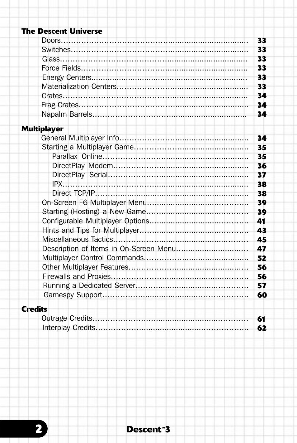 Descent | Saitek III User Manual | Page 3 / 66