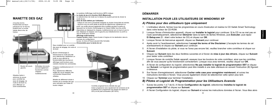 Manette des gaz | Saitek X52 User Manual | Page 17 / 77