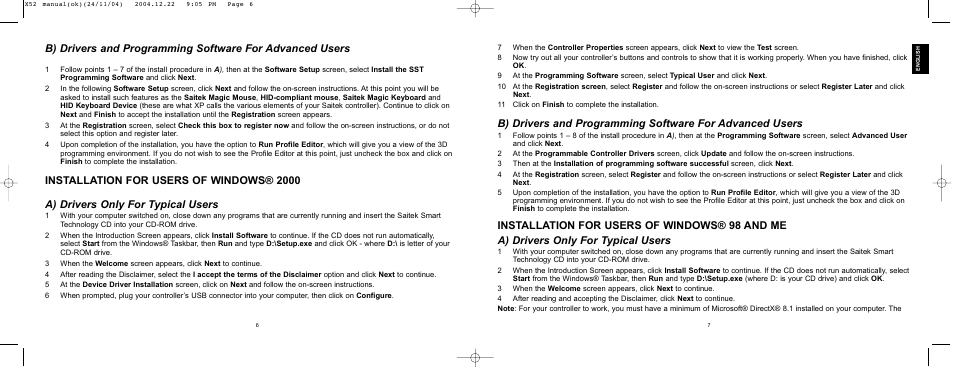 Saitek X52 User Manual | Page 3 / 77