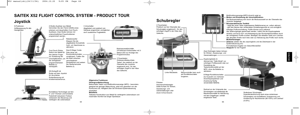 Schubregler | Saitek X52 User Manual | Page 32 / 77