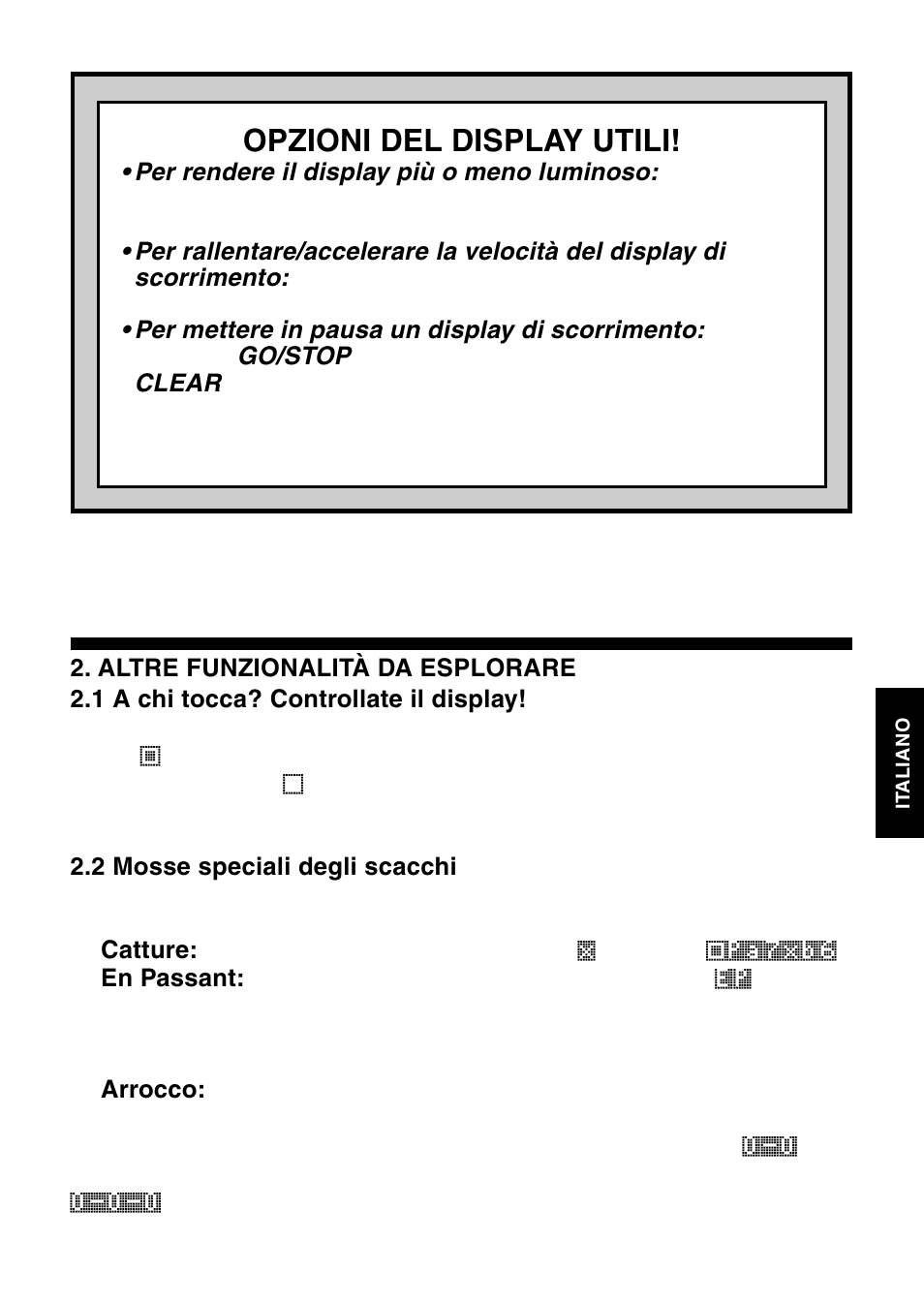 Opzioni del display utili | Saitek Mephisto Touch Screen Travel Chess User Manual | Page 103 / 208