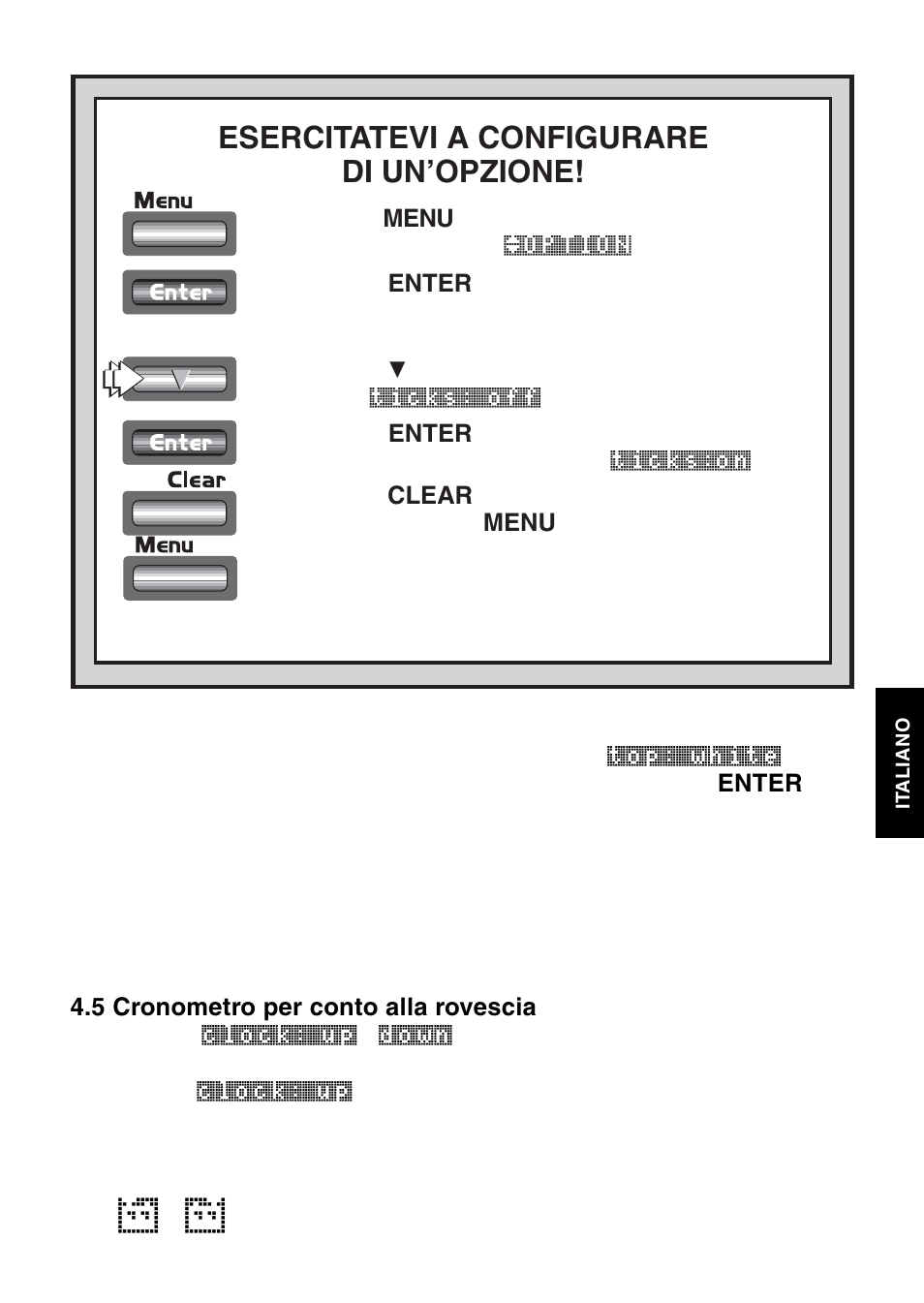 Esercitatevi a configurare di un’opzione | Saitek Mephisto Touch Screen Travel Chess User Manual | Page 111 / 208