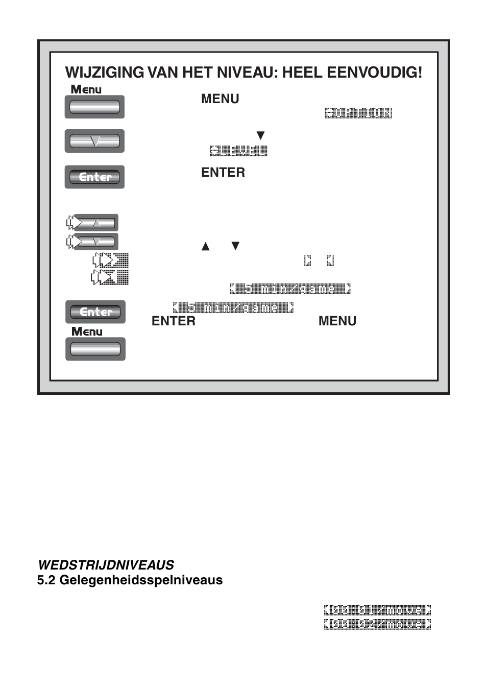 Wijziging van het niveau: heel eenvoudig | Saitek Mephisto Touch Screen Travel Chess User Manual | Page 186 / 208