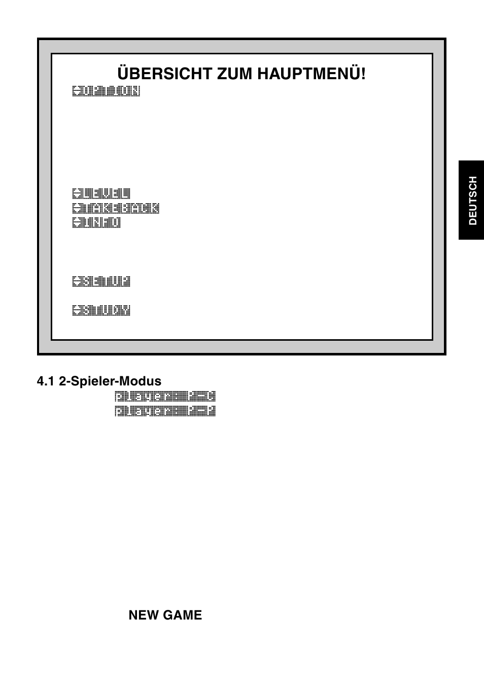 Übersicht zum hauptmenü | Saitek Mephisto Touch Screen Travel Chess User Manual | Page 43 / 208