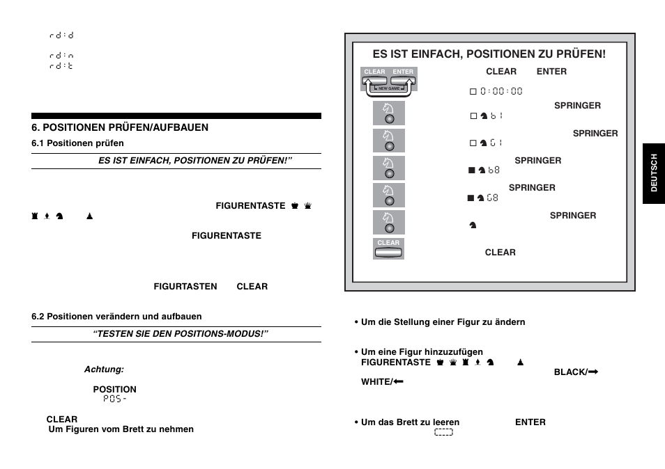 Es ist einfach, positionen zu prüfen | Saitek chess User Manual | Page 37 / 81