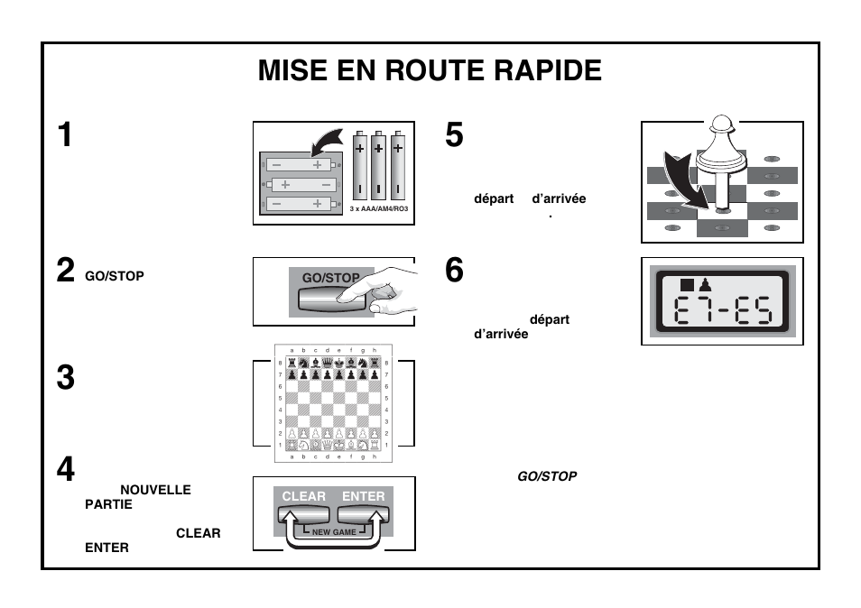 Mise en route rapide | Saitek chess User Manual | Page 40 / 81