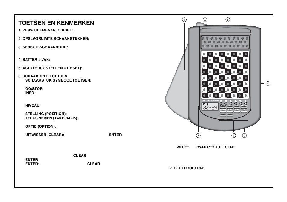 Toetsen en kenmerken | Saitek chess User Manual | Page 62 / 81