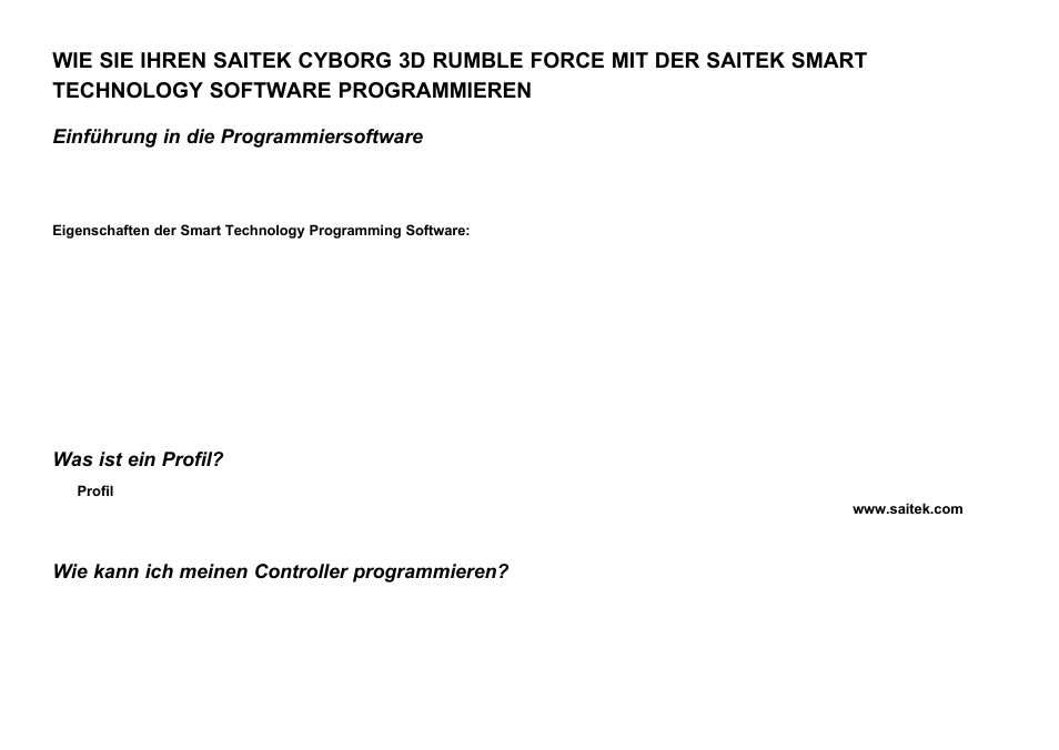 Einführung in die programmiersoftware, Was ist ein profil, Wie kann ich meinen controller programmieren | Saitek Cyborg 3D User Manual | Page 28 / 52