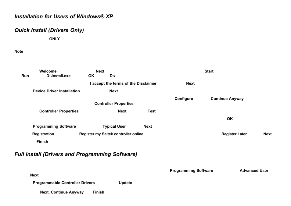 Full install (drivers and programming software) | Saitek Cyborg 3D User Manual | Page 4 / 52