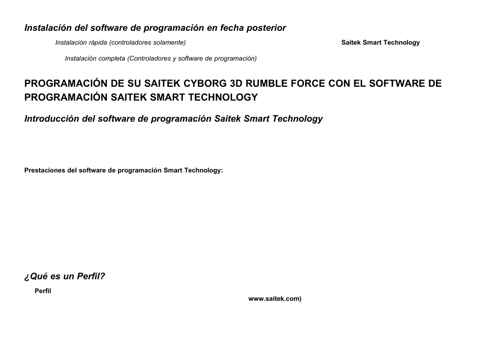 Qué es un perfil | Saitek Cyborg 3D User Manual | Page 48 / 52
