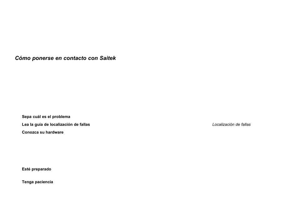 Cómo ponerse en contacto con saitek | Saitek Cyborg 3D User Manual | Page 51 / 52