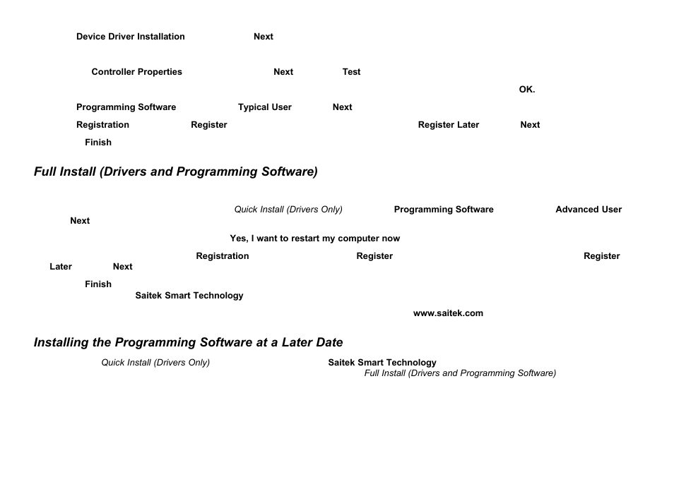 Full install (drivers and programming software) | Saitek Cyborg 3D User Manual | Page 7 / 52