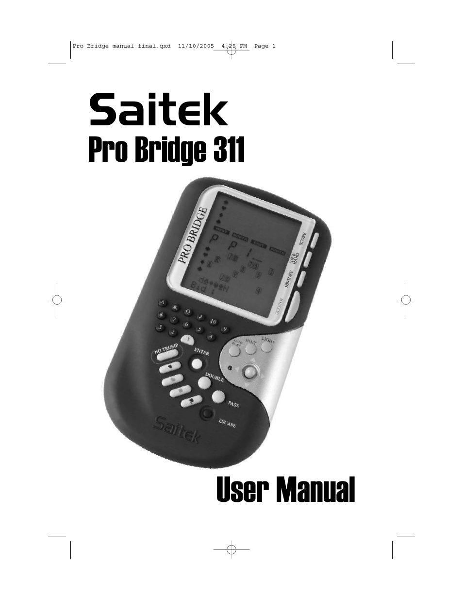 Saitek 311 User Manual | 24 pages