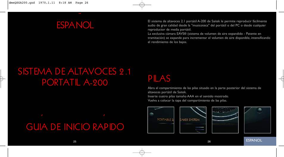 Pilas | Saitek iVenture A-200 User Manual | Page 14 / 17