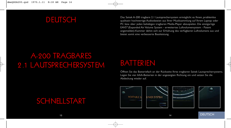 Batterien | Saitek iVenture A-200 User Manual | Page 8 / 17