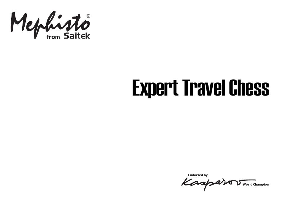 Saitek Mephisto Expert Travel Chess User Manual | 107 pages