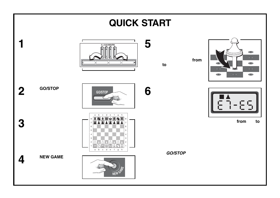 Quick start | Saitek Mephisto Expert Travel Chess User Manual | Page 2 / 107