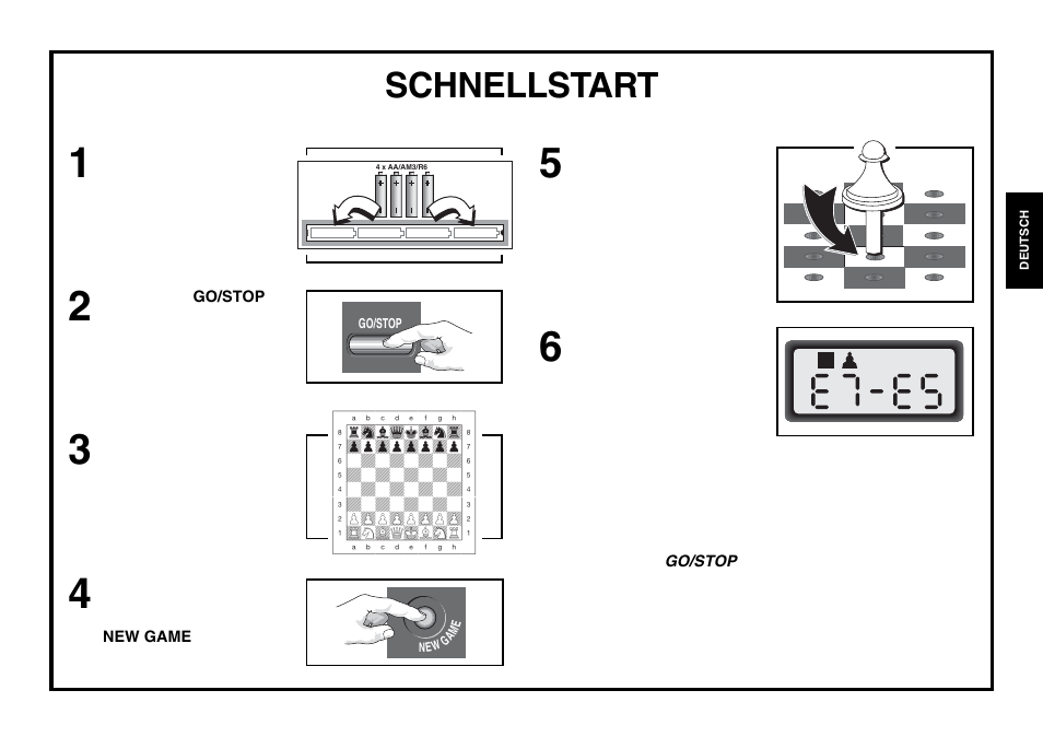 Schnellstart | Saitek Mephisto Expert Travel Chess User Manual | Page 23 / 107