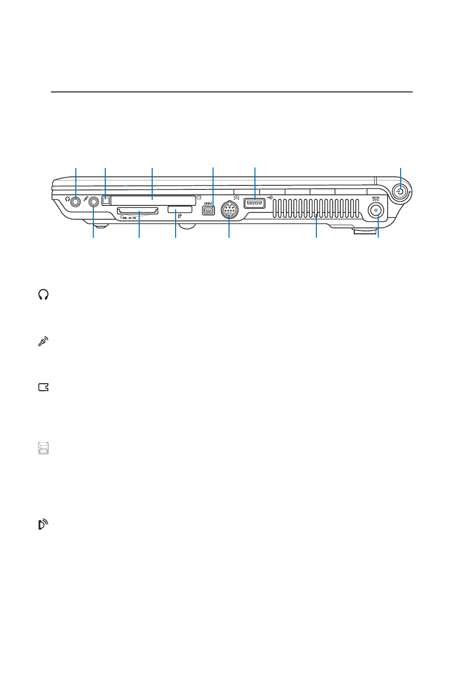 Right side, Knowing the parts, Microphone input jack (mic in) | Headphone output jack (phone out), Pc card slot, Infrared port (standard infrared) | Asus W3A User Manual | Page 20 / 76