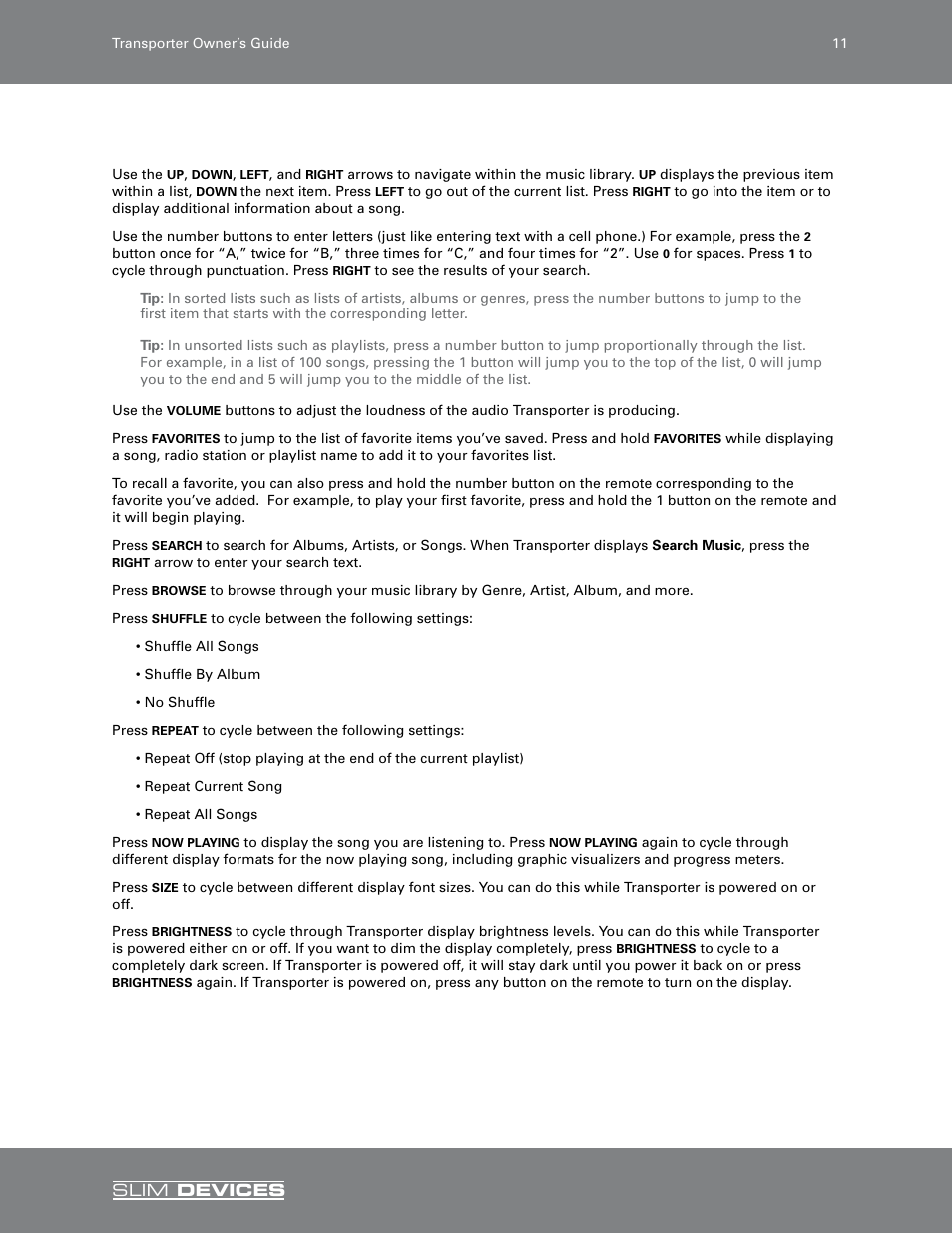 Slim Devices SLIM DEVICES User Manual | Page 13 / 36