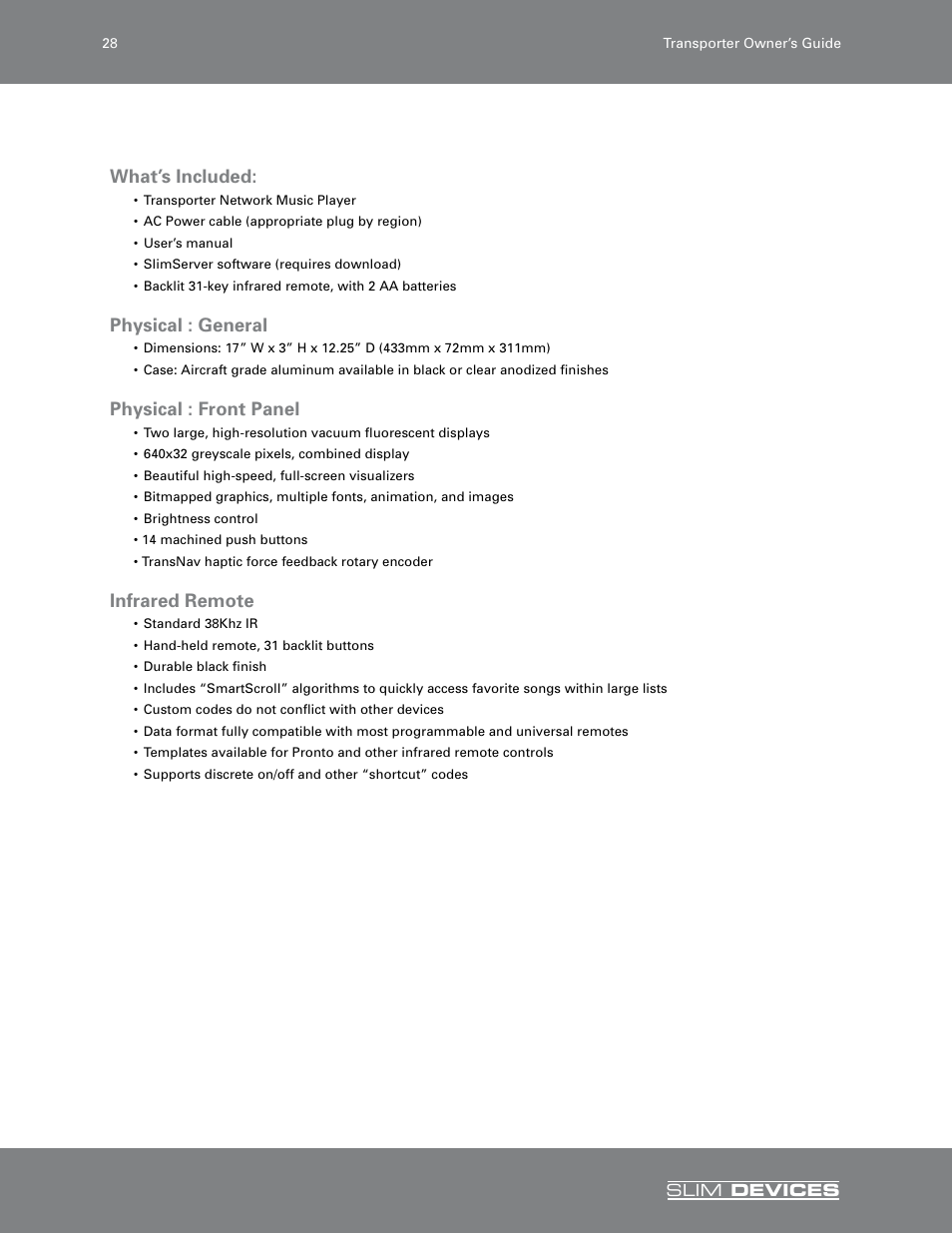 Troubleshooting | Slim Devices SLIM DEVICES User Manual | Page 30 / 36