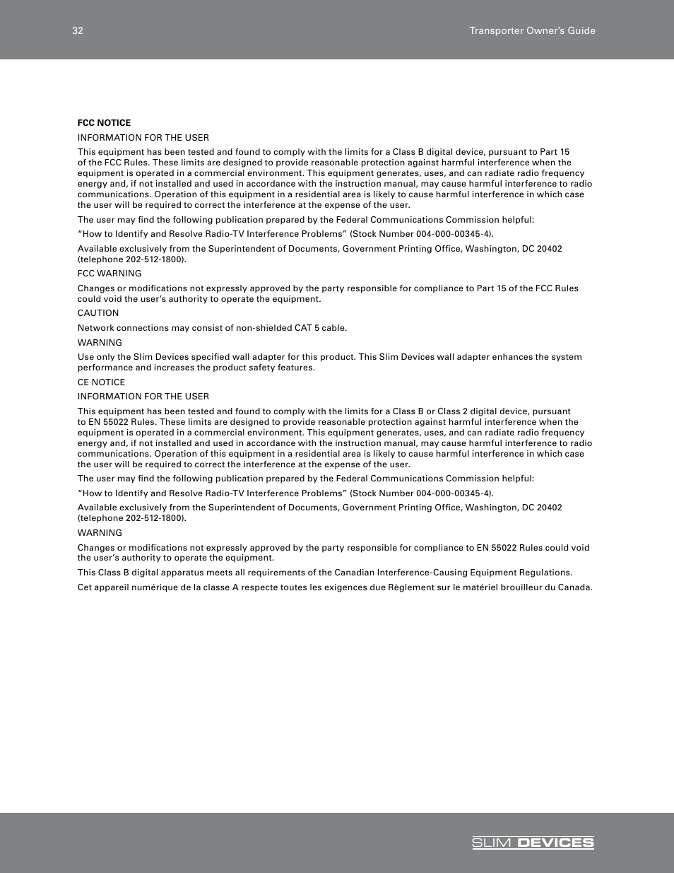 Limited warranty | Slim Devices SLIM DEVICES User Manual | Page 34 / 36