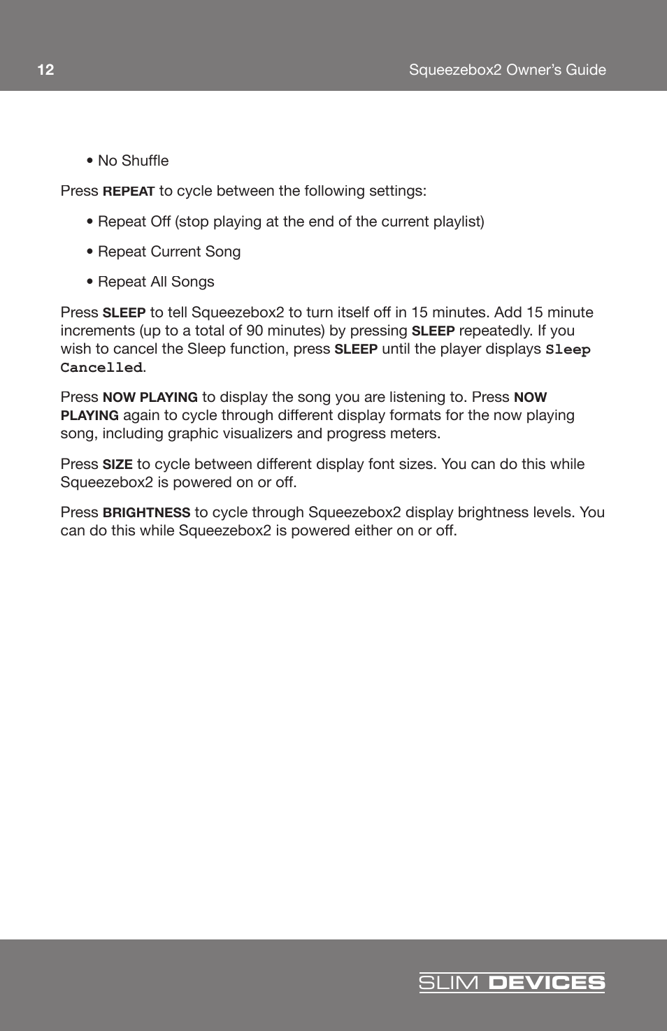 Slim devices | Slim Devices 2 User Manual | Page 14 / 28
