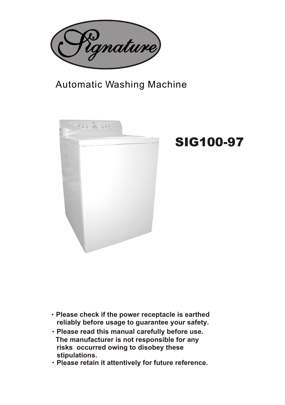 Signature Housewares SIG100-97 User Manual | 20 pages