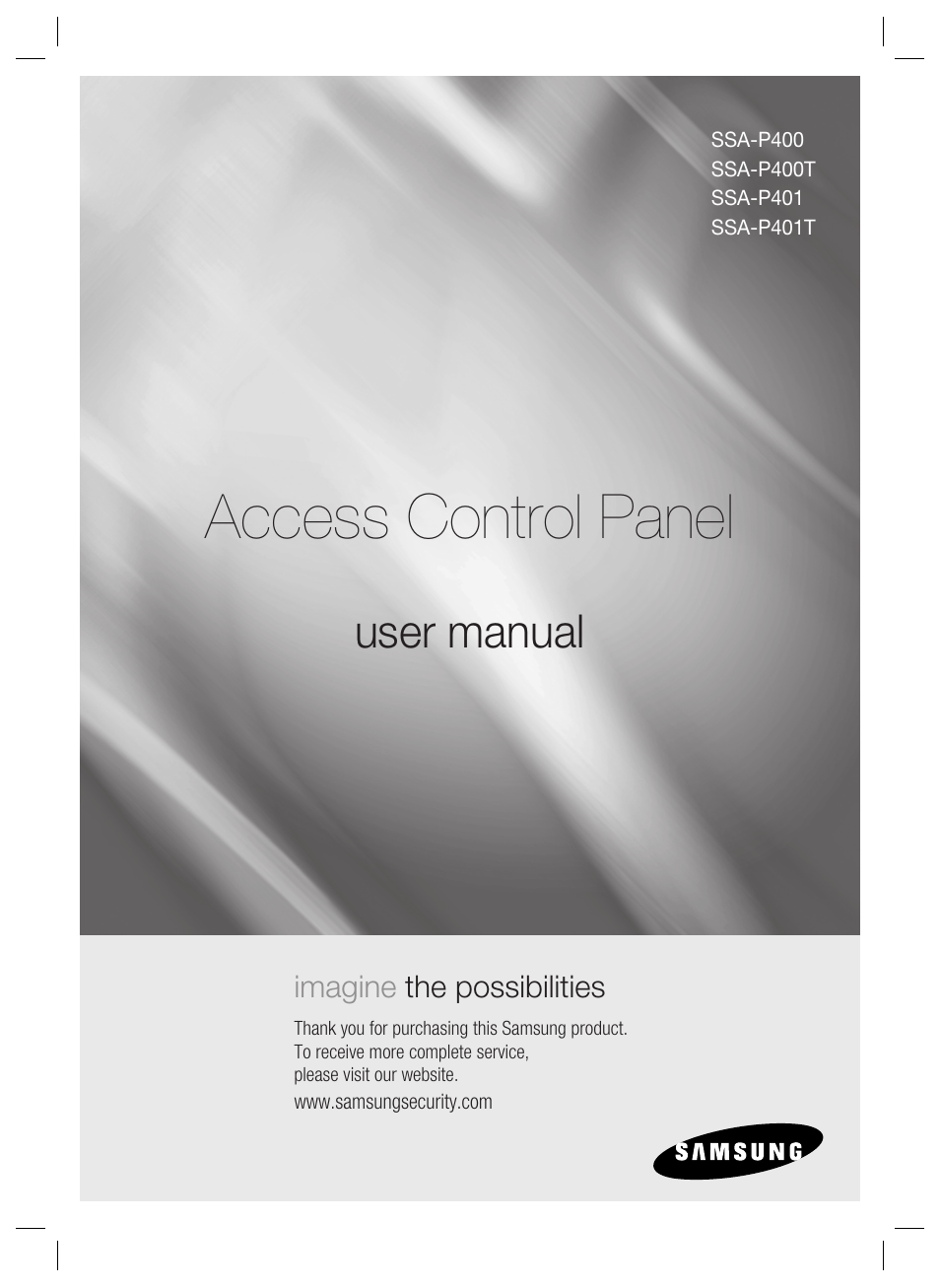 Samsung SSA-P401 User Manual | 27 pages