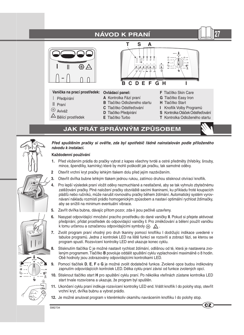 Návod k praní, Jak prát správným způsobem | Ardo TLN106S User Manual | Page 27 / 44