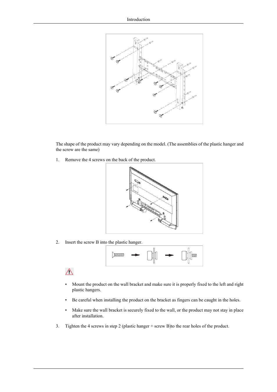 To mount the product on the wall bracket | Samsung 460MPX User Manual | Page 16 / 37