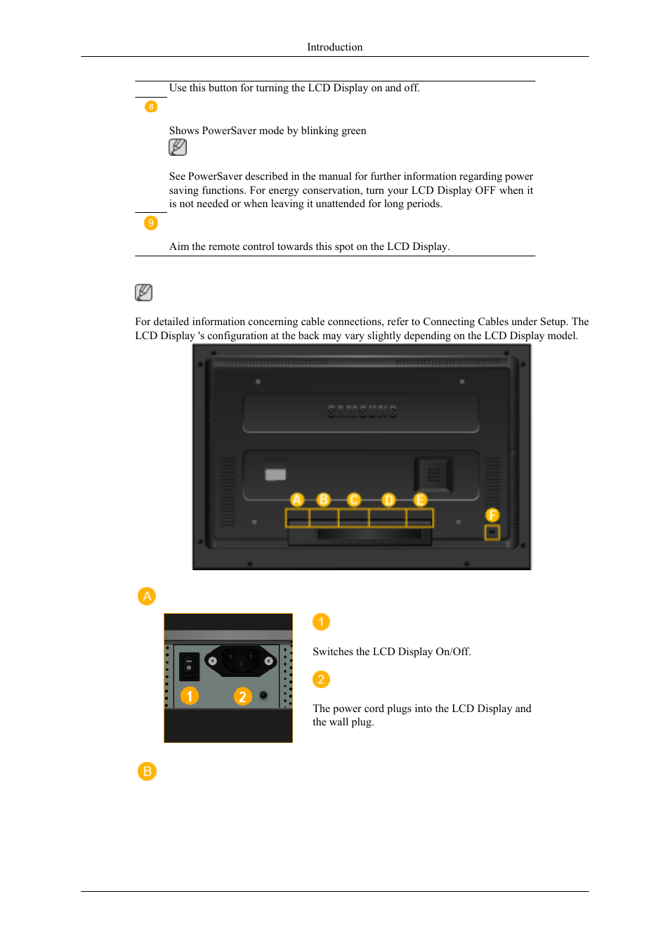 Rear | Samsung 460MPX User Manual | Page 5 / 37