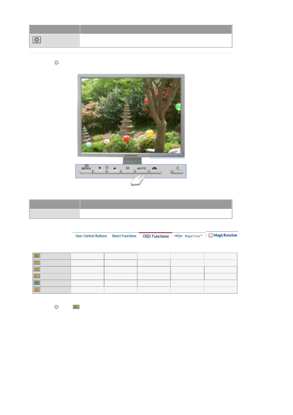 Osd functions | Samsung 204T User Manual | Page 25 / 72